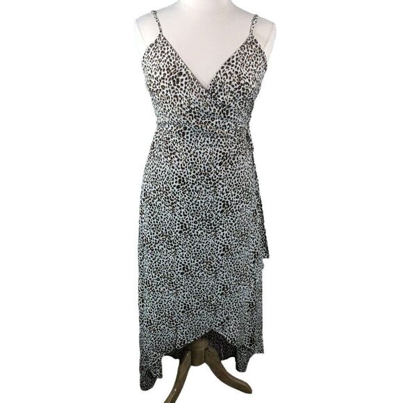 CBrand Strappy Leopard Print Wrap Dress XXL Hi Lo Plus Sexy Night Out Adjustable - Picture 1 of 12